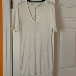 Emerson Fry Off White Hemp Tee Beach Coverup